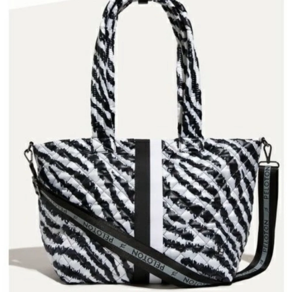 NWT Peloton Oliver Thomas Kitchen Sink Tote (zebra print) - Picture 1 of 5
